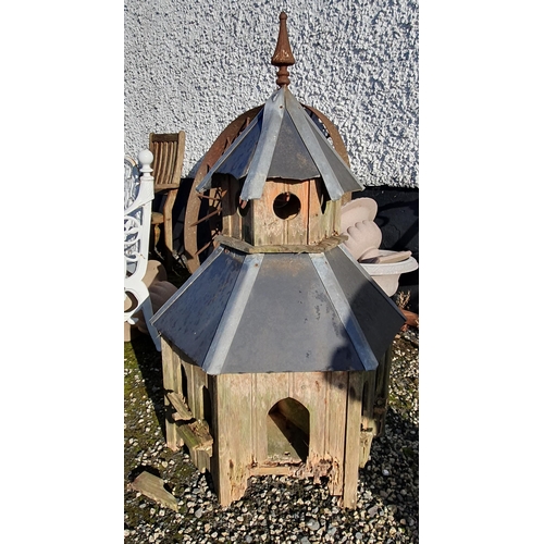 1066 - A vintage Bird House with lead roof.
H 118 x  D 70 cm approx.