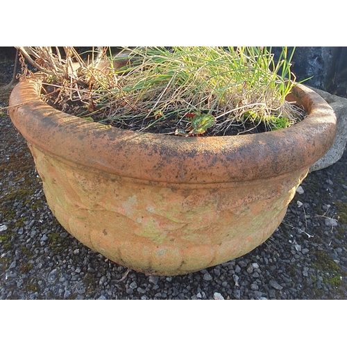 1083 - A Terracotta Pot.
H 30 x D 55 cm approx.