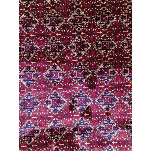 650A - An as new red ground Turkish Soft Full  Pile Carpet with central medallion design surrounded by bord... 