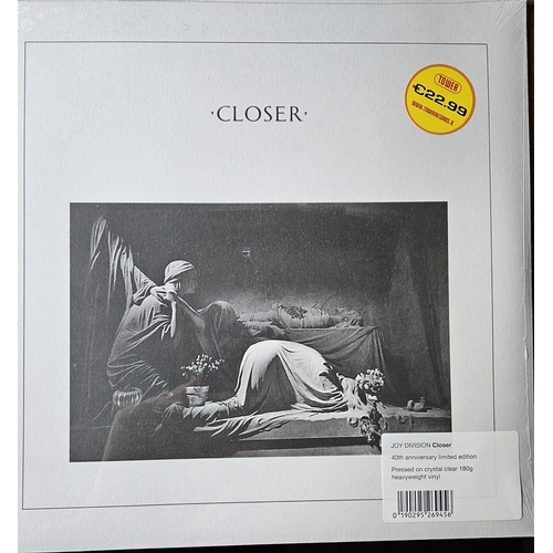 10 - Joy Division, 'Closer' 40th anniversary limited edition pressed on crystal clear 180g heavyweight Vi... 