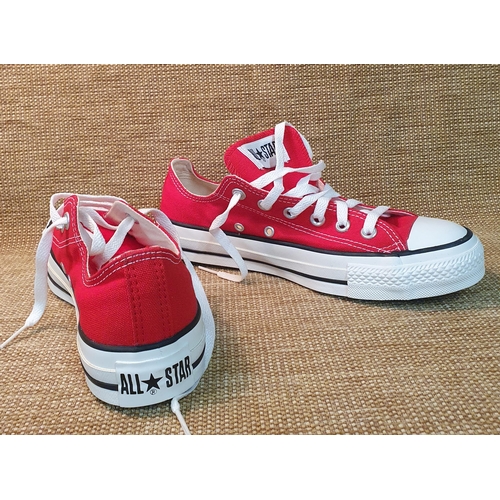 118 - A pair of Ladies Trainer by Converse All Star. New age Denim Red. Pre-owned, as new, never worn . si... 