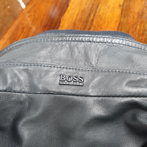 148 - A Hugo Boss Men's Jacket. Soft Black Leather, size 48. Pre-owned, excellent condition, Retails at €5... 