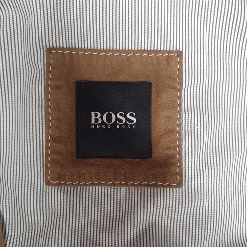 158 - A Hugo Boss men's Jacket. Tan soft Suede, size 52. Pre-owned, excellent condition. Retails at €500.