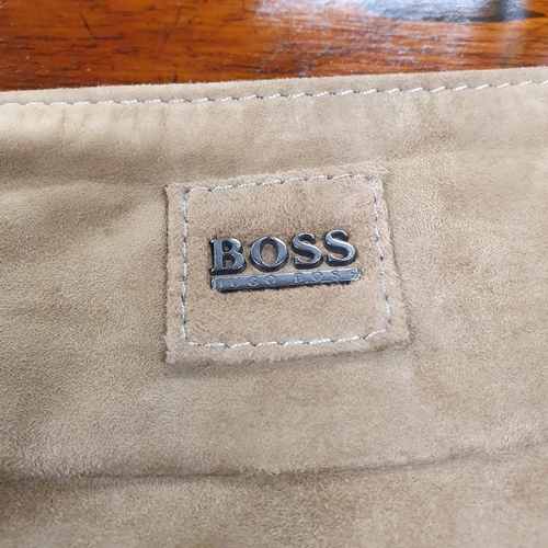 158 - A Hugo Boss men's Jacket. Tan soft Suede, size 52. Pre-owned, excellent condition. Retails at €500.