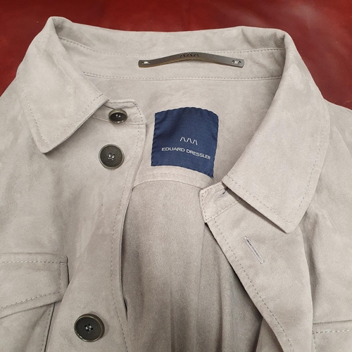 159 - A Eduardo Dressler men's Jacket. Grey soft faux Suede, size 50 . Pre-owned, excellent condition. Ret... 