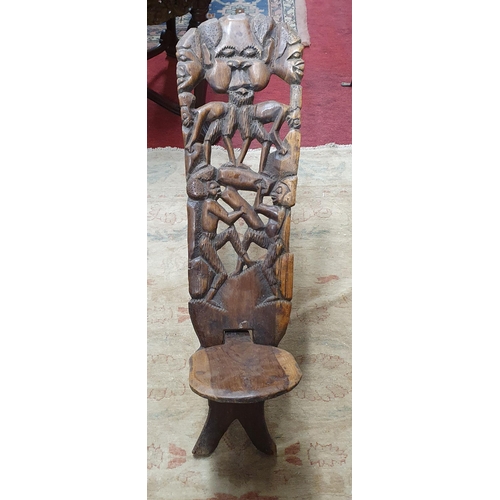 192 - A Good Hardwood African Seat.
BH 92 x SH 33 x W 27 cm approx.