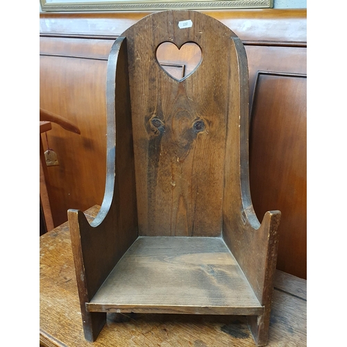 225 - A good Childs Seat along with two mirrors.
H 57 H 62 cm approx.