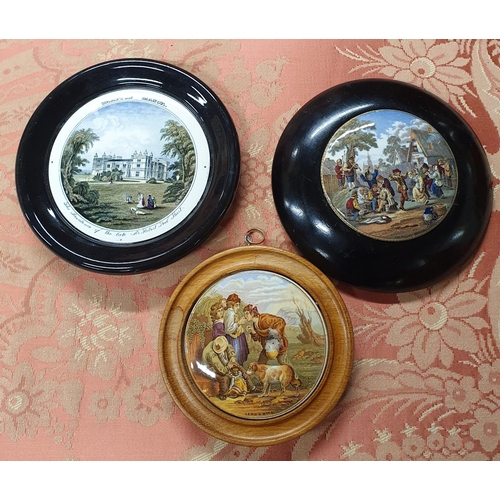 234 - A Group of Three Stoke on Trent Pot Lids.
D 18 cm approx.