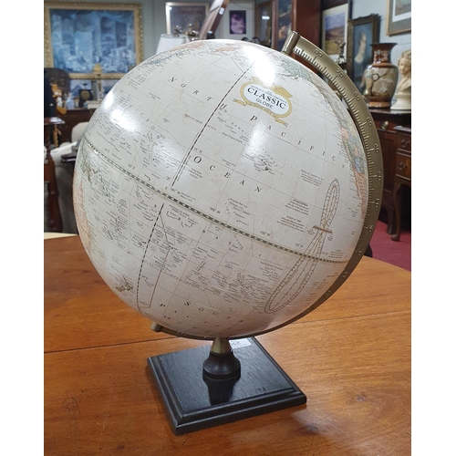 259 - A good Papier Mache Globe from the George F Cram Company Classic Globe Publishers since 1867. H x 41... 