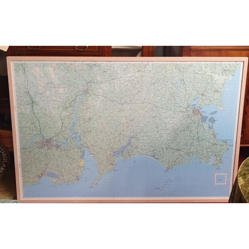 360 - An extremely large Map of Wexford and Waterford. H 90 x W 147 cm approx.