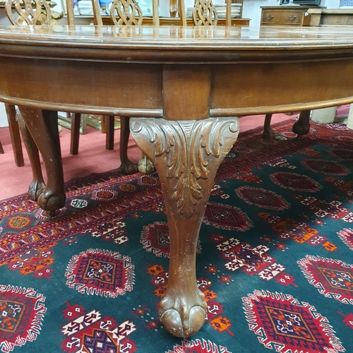 1090 - An early 20th Century Mahogany Dining Suite consisting of a D end dining Table and eight Chippendale... 