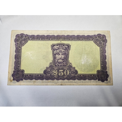 283 - A 1977 £50 Note serial number 02A029763.
The Central Bank of Ireland Lady Lavery Note.