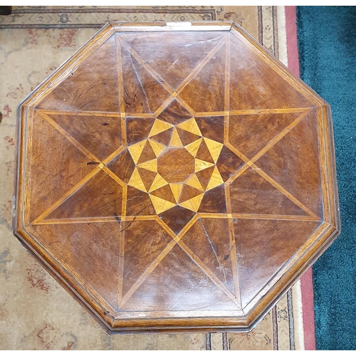 200 - A late 19th Century Apprentice piece Specimen Table in the Arts and Crafts design. 
D 49 x H 72 cm a... 