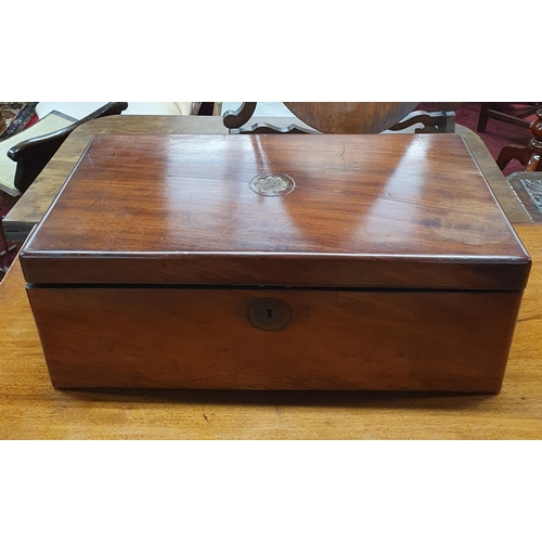 545 - A Regency Mahogany Writing Slope. 49.5 x 26 x H 52 cm approx.