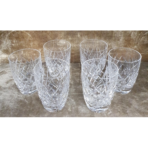 654 - A set of six Waterford Crystal water Glasses.