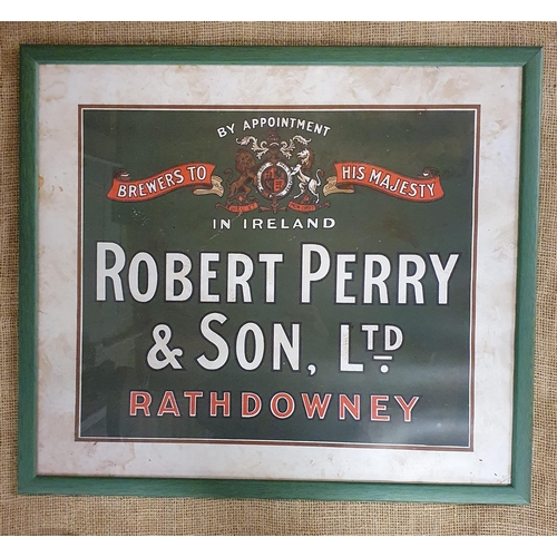 77 - Robert Perry & Sons Limited Rathdowney coloured advertising Pub Print. 54 x 62 cm approx.