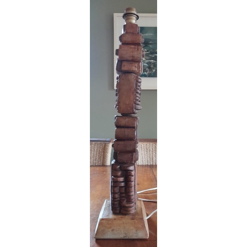 279 - Bernard Rooke. (b1938). A rare large Totem Pole table Lamp 70 cm approx. This is an early example of... 