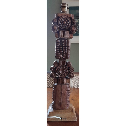 279 - Bernard Rooke. (b1938). A rare large Totem Pole table Lamp 70 cm approx. This is an early example of... 