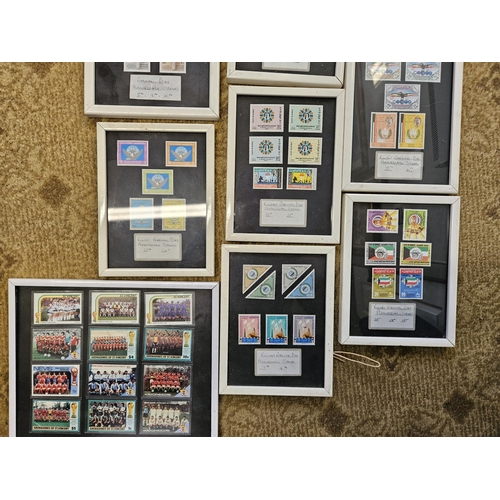 45 - A good selection of framed world Stamps.