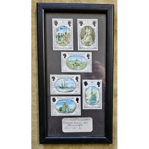 45 - A good selection of framed world Stamps.