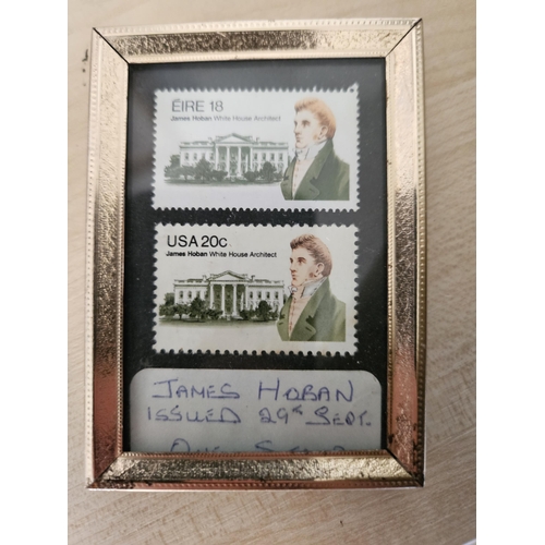 46 - A large selection of framed Irish Stamps.