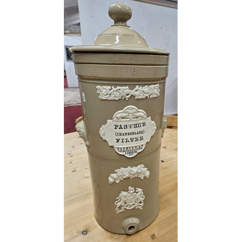 936 - A large 19th Century Pasteur Stoneware Filter (slight damage). H 70 cm approx.