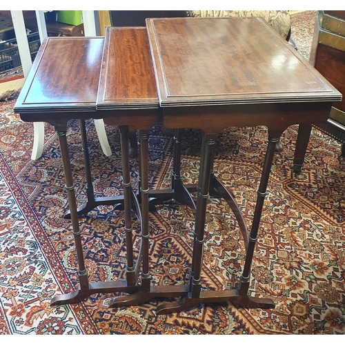 179 - A good nest of three Edwardian Mahogany Tables.
W 51 D 33 H 67 cm approx.