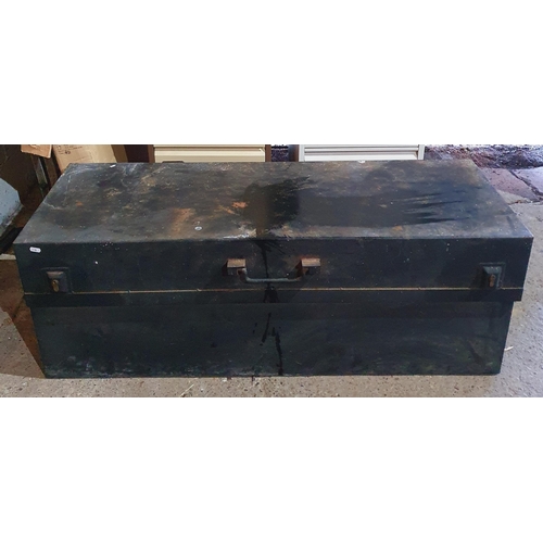 1428 - A heavy Metal Storage Bin.
H 47 x W 129 x D 47 cm approx.