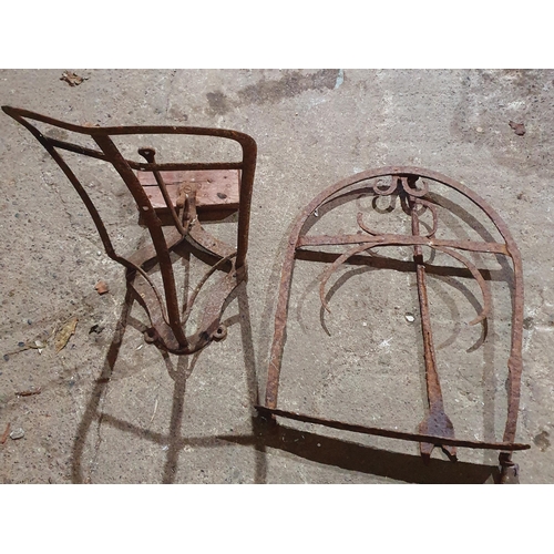 1436 - A group of Metal Items to include a Vintage Car Bumper Grill, commode, saddle rack and other items. ... 