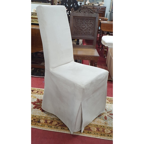 1440 - A Bedroom Chair with removable cream suede effect fabric cover.