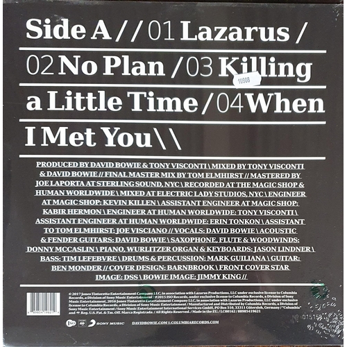 26 - Bowie, 'No Plan' The final studio recordings with special etching on side B, No 015158 as new with o... 