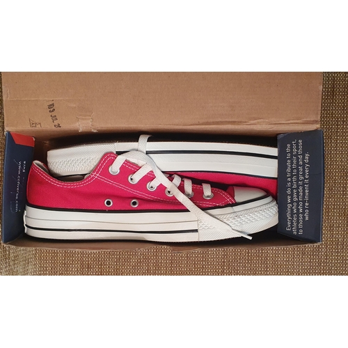 118 - A pair of Ladies Trainer by Converse All Star. New age Denim Red. Pre-owned, as new, never worn . si... 