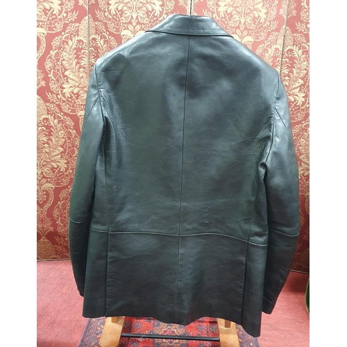 153 - A Hugo Boss Men's Jacket. Black Leather, size 50.
Pre-owned, excellent condition, Retails at €500 .