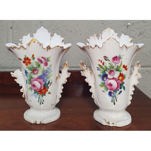 237 - Two pairs of 19th Century early 20th Century Porcelain Vases. W 13 x H 23 cm approx.