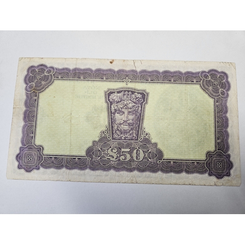 281 - A 1977 £50 Note serial number 09A025763.
The Central Bank of Ireland Lady Lavery Note.