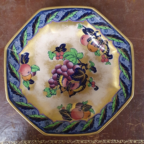 441 - A Losol Ware hand painted Centre Dish along with a Noritake example. W 26 x H 8 cm approx.