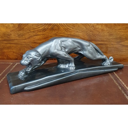 1 - An Art Deco style figure of a Panther by Pagliai. Signed to the base. 65 x 15 cm approx.