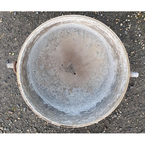 12 - A very large 19th Century lidded Metal Cauldron with large handle.