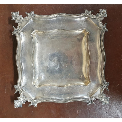 32 - A lovely late 19th Century Silver Plate Centre Tray  with highly moulded edge. 25 cm approx.