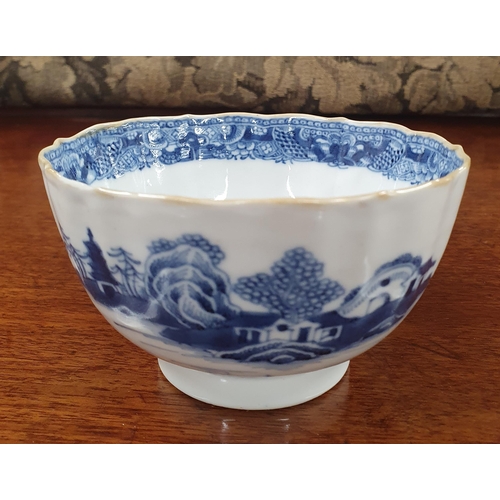 760 - Two Oriental Dishes, one with Blue ground and the other profusely decorated. D 20 cm approx.