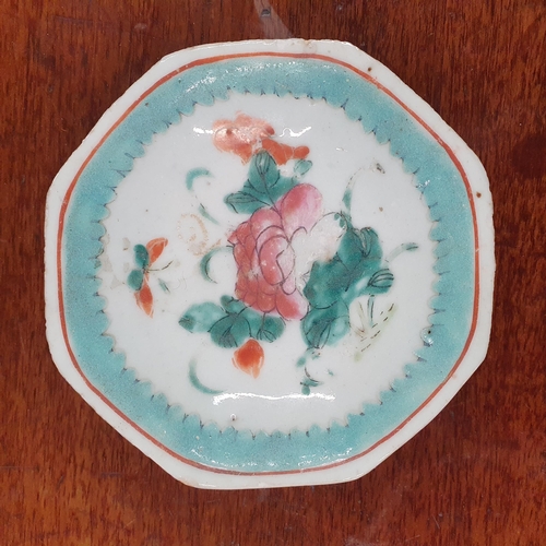 764 - Two 19th possibly 18th Century Chinese hand painted miniature Bowls both 11cm diam approx.