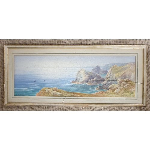 824B - A 19th Century Watercolour Seascape indistinctly signed LL.