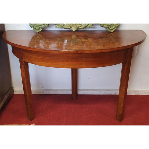 996 - A good pair of Georgian Mahogany demi-lune Side Tables. 127 x 60 x H 71 cm approx.