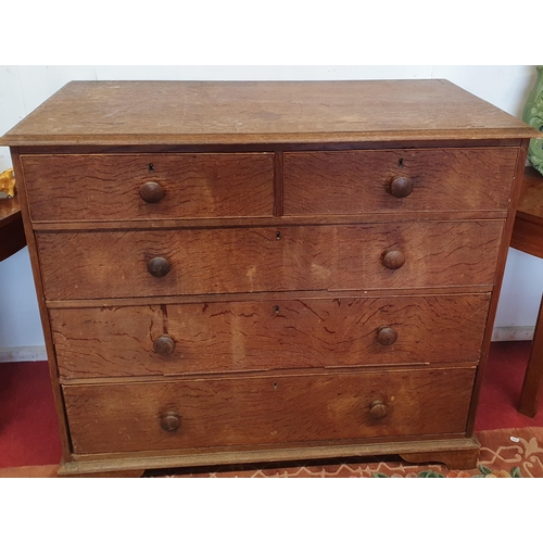 997 - An early 19th Century Oak Chest of Drawers of two short over three long on bracket supports.
115 x 5... 