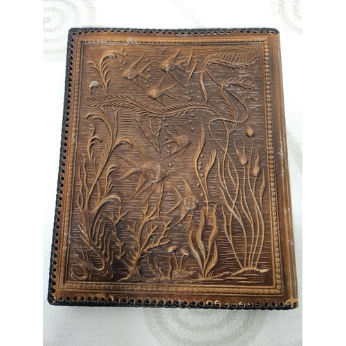 182 - A good Leather Blotter/Binder.