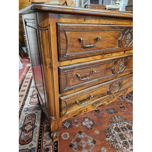 198 - A Fabulous late 19th early 20th Century Walnut Chest of Drawers with moulded front on cabriole suppo... 