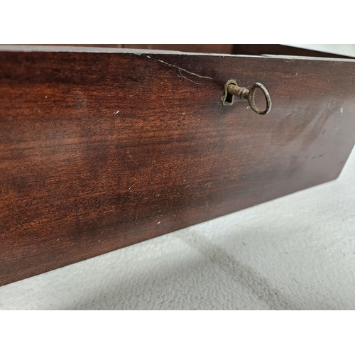 275 - A 19th Century solid Mahogany Box with flame grain detail. 28 x 17 x 12h cm approx.