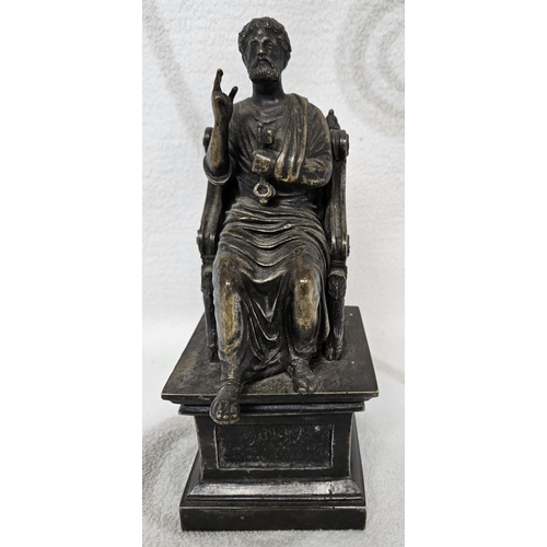 272 - An Antique Italian Grand Tour Patinated Bronze Sculpture of St Peter 19th Century. 21 cm tall approx... 