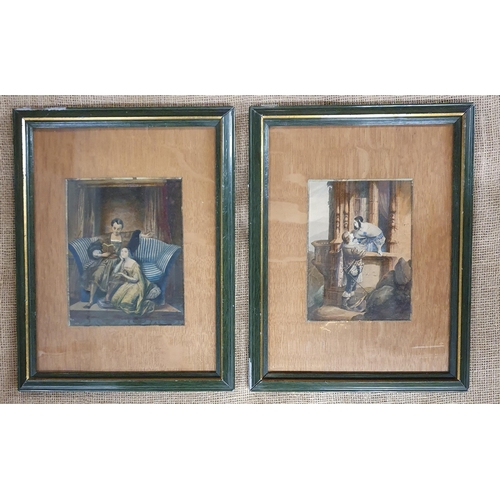 800 - A good pair of 19th Century overpainted coloured Engravings after Baxter along with a 19th Century c... 