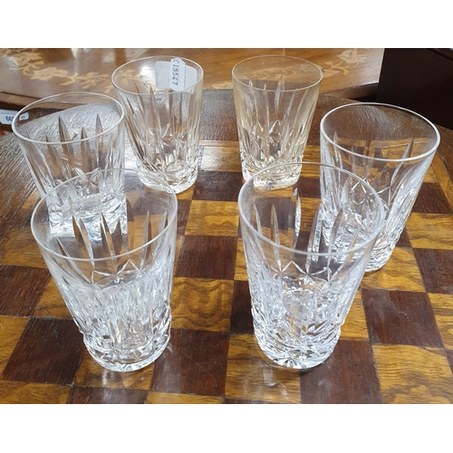 791 - A set of six Waterford Glasses. D6 x H 9.5 cm approx.